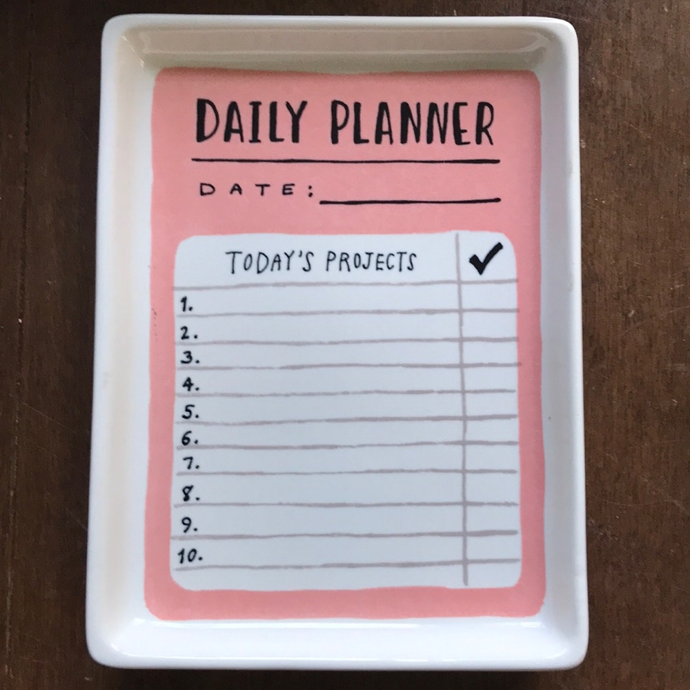 Rae Dunn Daily Planner tray